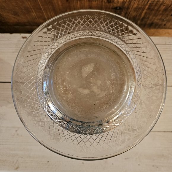 Large 10" Etched "Mercury Glass" Pillar Candle Holder/Display Pedestal - Picture 4 of 9